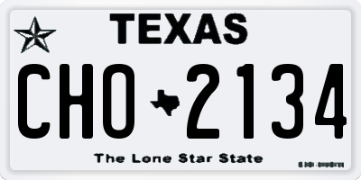 TX license plate CHO2134