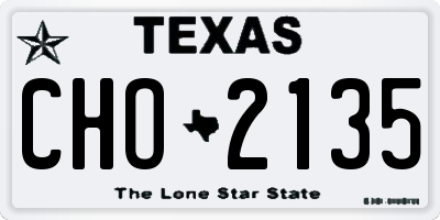 TX license plate CHO2135