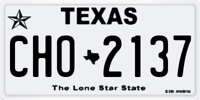TX license plate CHO2137