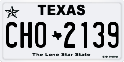 TX license plate CHO2139