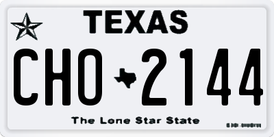 TX license plate CHO2144