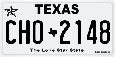 TX license plate CHO2148