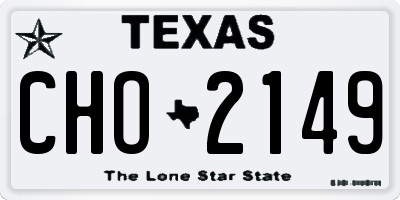 TX license plate CHO2149