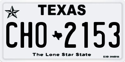 TX license plate CHO2153