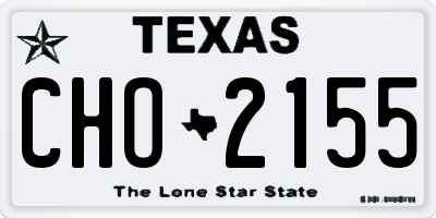 TX license plate CHO2155