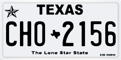 TX license plate CHO2156