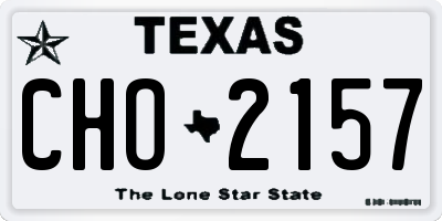 TX license plate CHO2157