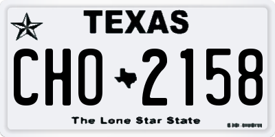TX license plate CHO2158