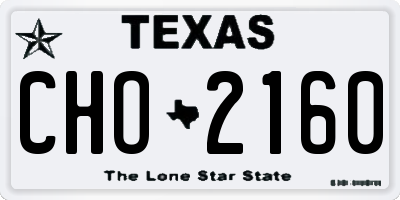 TX license plate CHO2160