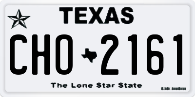 TX license plate CHO2161