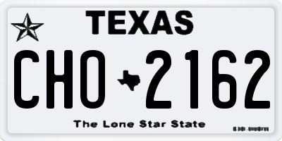 TX license plate CHO2162