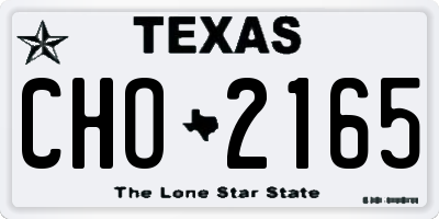 TX license plate CHO2165