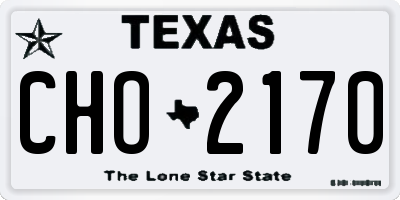 TX license plate CHO2170