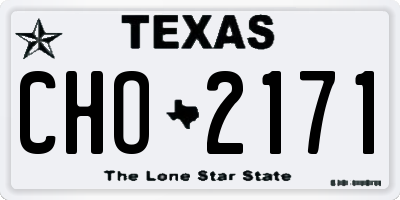 TX license plate CHO2171