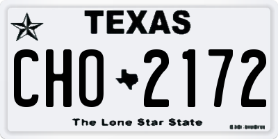 TX license plate CHO2172