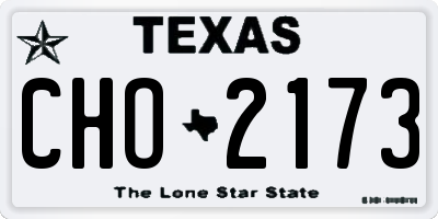 TX license plate CHO2173