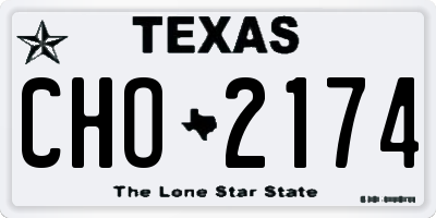 TX license plate CHO2174
