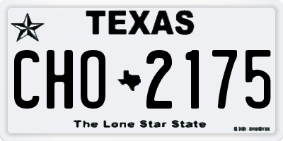 TX license plate CHO2175