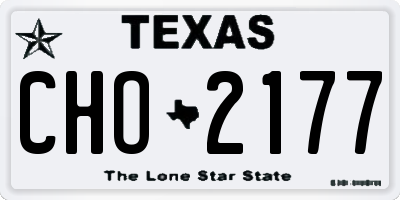 TX license plate CHO2177
