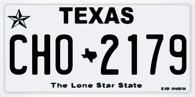 TX license plate CHO2179