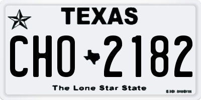 TX license plate CHO2182