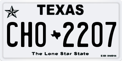 TX license plate CHO2207
