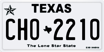 TX license plate CHO2210