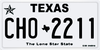 TX license plate CHO2211