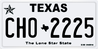 TX license plate CHO2225