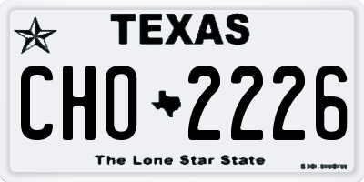 TX license plate CHO2226