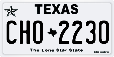 TX license plate CHO2230