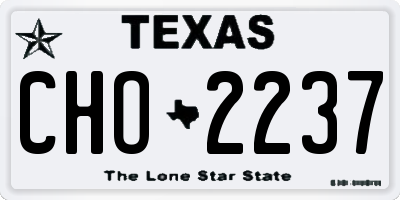 TX license plate CHO2237