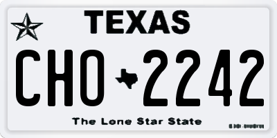 TX license plate CHO2242