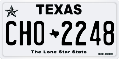 TX license plate CHO2248