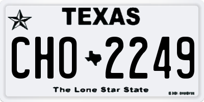 TX license plate CHO2249