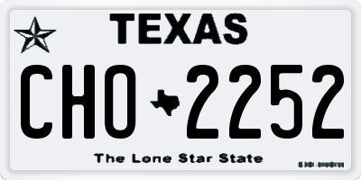 TX license plate CHO2252