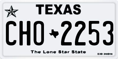 TX license plate CHO2253