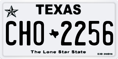 TX license plate CHO2256