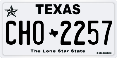 TX license plate CHO2257