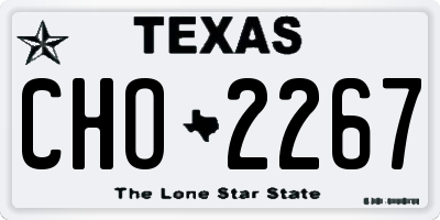 TX license plate CHO2267