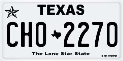 TX license plate CHO2270