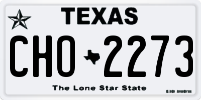 TX license plate CHO2273