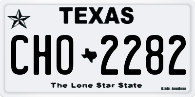 TX license plate CHO2282