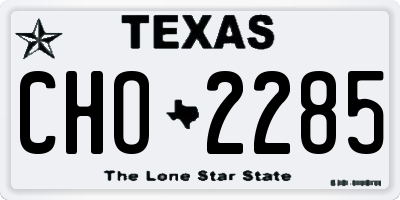 TX license plate CHO2285