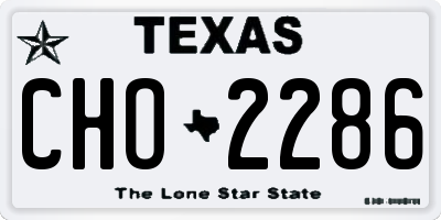 TX license plate CHO2286