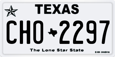 TX license plate CHO2297