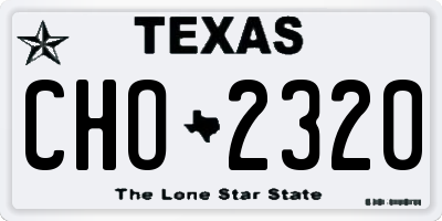 TX license plate CHO2320