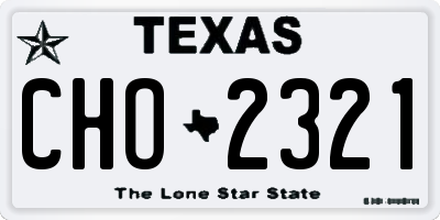 TX license plate CHO2321