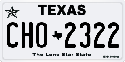 TX license plate CHO2322