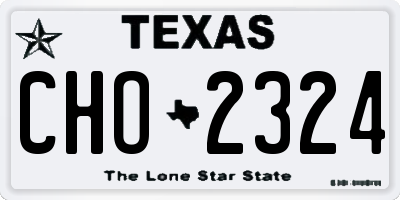 TX license plate CHO2324